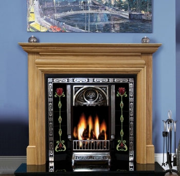 The Genova Solid Oak Mantel